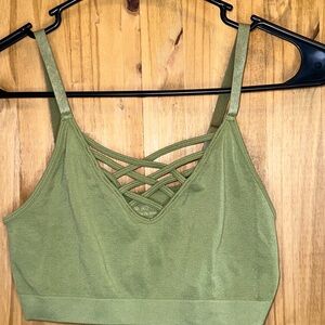 Zenana Outfitters Sage Green Strappy Bralette